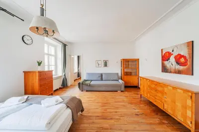 Ein Bett oder Betten in einem Zimmer der Unterkunft Big Ceasars Volkstheater close to City Center