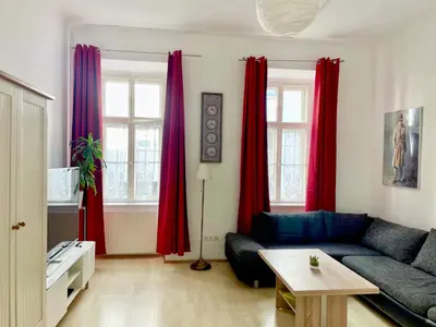 Ein Sitzbereich in der Unterkunft Cozy one bedroom apartment in Vienna