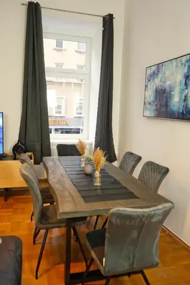 Ein Sitzbereich in der Unterkunft Cozy Vienna Apartments
