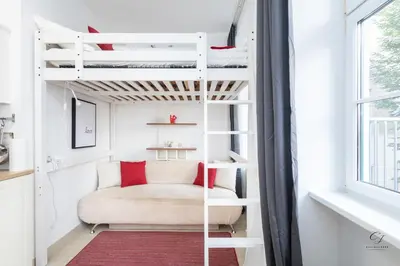 Ein Bett oder Betten in einem Zimmer der Unterkunft Market retreat near HBH