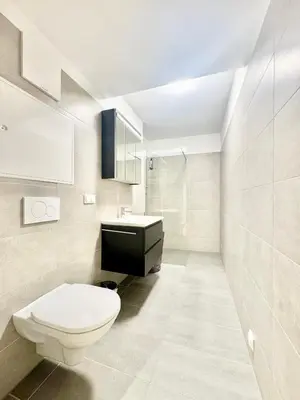 Ein Badezimmer in der Unterkunft Gemütliche Wohnung mit Balkon