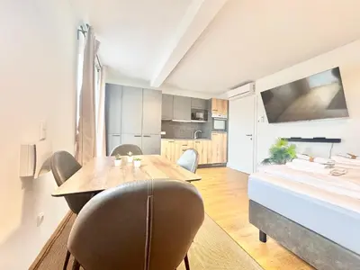 Küche/Küchenzeile in der Unterkunft Gemütliche Wohnung mit Balkon