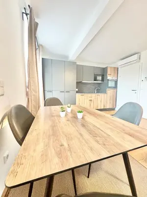 Küche/Küchenzeile in der Unterkunft Gemütliche Wohnung mit Balkon
