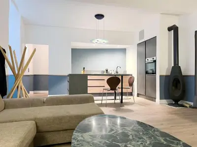 Ein Sitzbereich in der Unterkunft Helle Erdgeschosswohnung, nahe Zentrum und Schoenbrunn