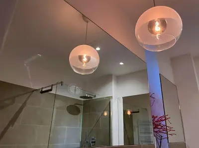 Ein Badezimmer in der Unterkunft Helle Erdgeschosswohnung, nahe Zentrum und Schoenbrunn