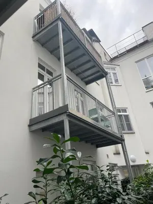 Ein Balkon oder eine Terrasse in der Unterkunft Apartment Wien