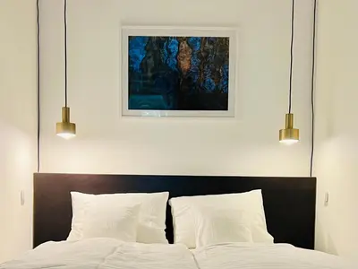 Ein Bett oder Betten in einem Zimmer der Unterkunft Flataid PremiumApart Museumsquartier
