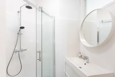 Ein Badezimmer in der Unterkunft Papageno Apartments