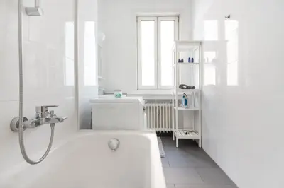 Ein Badezimmer in der Unterkunft Papageno Apartments