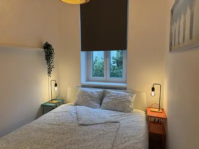 Ein Bett oder Betten in einem Zimmer der Unterkunft Modern, zentral & cosy wohnen in Döbling, dem schönsten Bezirk Wiens - free parking