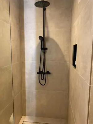 Ein Badezimmer in der Unterkunft Zentrales Apartment Nähe Naschmarkt