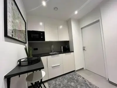 Küche/Küchenzeile in der Unterkunft Zentrales Apartment Nähe Naschmarkt