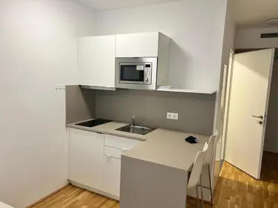 Küche/Küchenzeile in der Unterkunft Apartament hotel wien