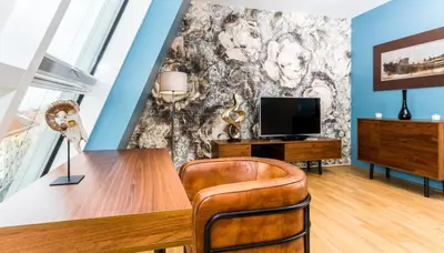 TV/Unterhaltungsangebot in der Unterkunft Abieshomes Serviced Apartments - Votivpark