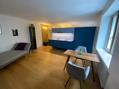 Ein Bett oder Betten in einem Zimmer der Unterkunft Designer Apartment Nähe Oper Naschmarkt