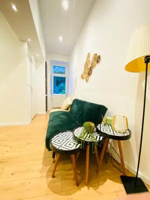 Ein Sitzbereich in der Unterkunft Lovely 4-BR Retreat Ottakring with Stunning City