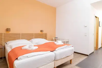 Ein Bett oder Betten in einem Zimmer der Unterkunft Apartment Favoriten Studio Top 31