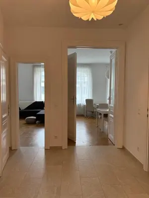 Ein Bett oder Betten in einem Zimmer der Unterkunft Stilvolles zentrales Apartment im schönsten Bezirk Wiens - parking upon request