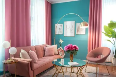 Ein Sitzbereich in der Unterkunft Luxus Apartment-Pink Dream