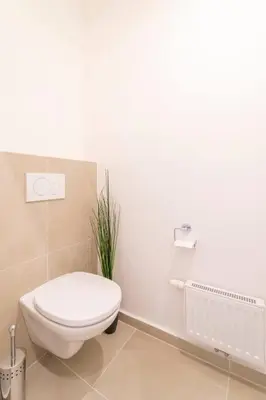 Ein Badezimmer in der Unterkunft josef's home I Kolibri Studio I near UNO & VIC