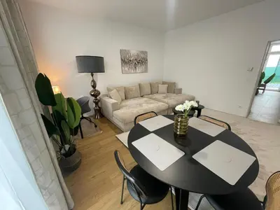 Ein Sitzbereich in der Unterkunft Brambilla Apartments