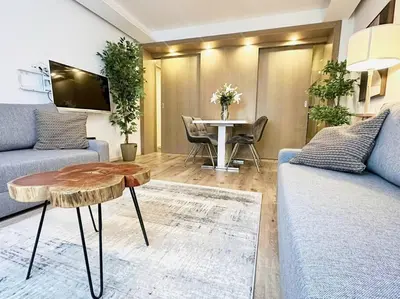 Ein Sitzbereich in der Unterkunft Inner City I Walk to Stephansdom I Designer Flat