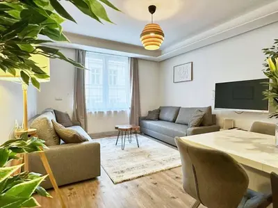 Ein Sitzbereich in der Unterkunft Inner City I Walk to Stephansdom I Designer Flat