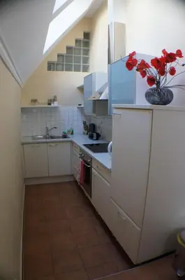 Küche/Küchenzeile in der Unterkunft Gala Apartments – City Oasis at Naschmarkt