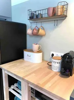 Küche/Küchenzeile in der Unterkunft Charmantes Apartment Nähe Naschmarkt