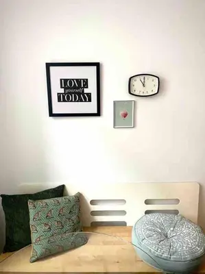 Ein Sitzbereich in der Unterkunft Charmantes Apartment Nähe Naschmarkt