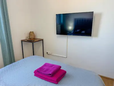 TV/Unterhaltungsangebot in der Unterkunft Gemütliche 3SZ-Wohnung in 1220