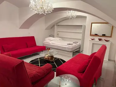 Ein Sitzbereich in der Unterkunft Vienna Luxury Dream Home