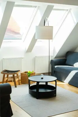 Ein Sitzbereich in der Unterkunft Luxury Penthouse with Rooftop Terrace