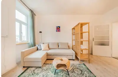 Ein Sitzbereich in der Unterkunft Cute Apartment