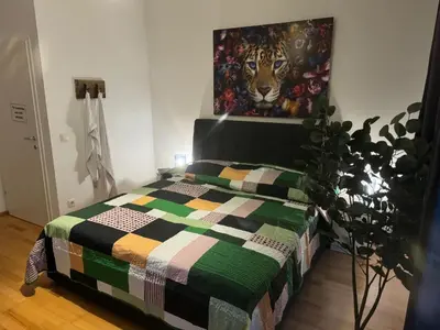 Ein Bett oder Betten in einem Zimmer der Unterkunft Apartment für 4 beim Westbahnhof