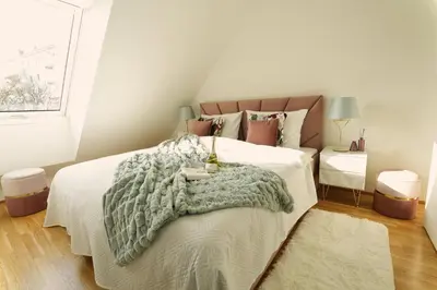 Ein Bett oder Betten in einem Zimmer der Unterkunft 
