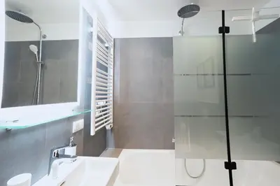 Ein Badezimmer in der Unterkunft 