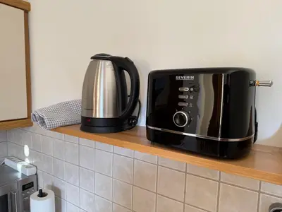 Kaffee-/Teezubehör in der Unterkunft Chic Relax - Best located City & Nature Trip Apartment