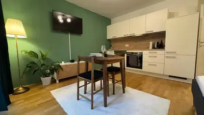 Küche/Küchenzeile in der Unterkunft Moderne & ruhige Apartments in Wien