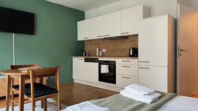 Küche/Küchenzeile in der Unterkunft Moderne & ruhige Apartments in Wien