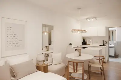 Küche/Küchenzeile in der Unterkunft BOHO Loft - Augarten City Apartment, Terrace