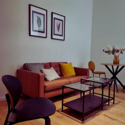 Ein Sitzbereich in der Unterkunft WEST APARTMENTS city center