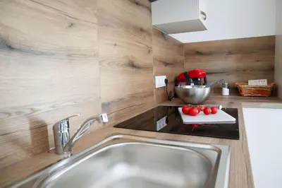 Küche/Küchenzeile in der Unterkunft geräumige Dachgeschoßwohnung