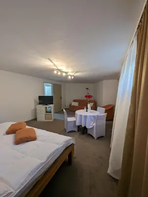 Ein Bett oder Betten in einem Zimmer der Unterkunft Apartments in Vienna suburbs - 40 min from Vienna city center
