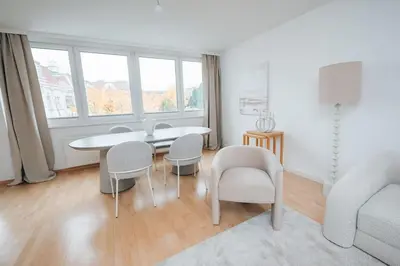 Ein Sitzbereich in der Unterkunft Designer-Apartment zum Wohlfühlen