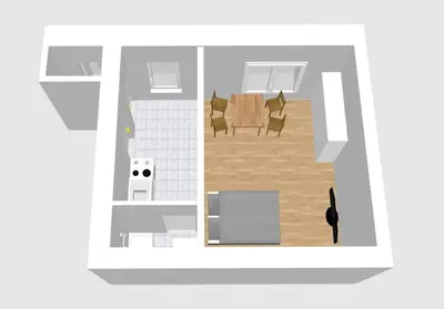 Grundriss der Unterkunft Trendiges Appartment im Wiener Künstlerviertel