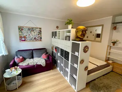 Ein Sitzbereich in der Unterkunft Vienna Business-Apartment 1-6 months