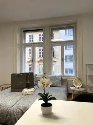 Ein Bett oder Betten in einem Zimmer der Unterkunft Luxury Serviced 3-Bedroom Flat in Vienna's 1st District