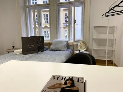 Ein Bett oder Betten in einem Zimmer der Unterkunft Luxury Serviced 3-Bedroom Flat in Vienna's 1st District