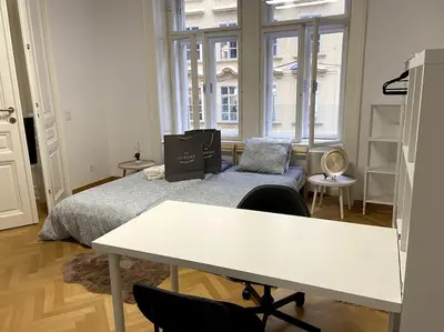Ein Bett oder Betten in einem Zimmer der Unterkunft Luxury Serviced 3-Bedroom Flat in Vienna's 1st District